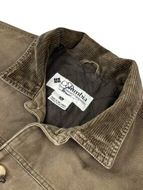 VTG Columbia Men’s 100% Cotton Canvas Barn Coat Chore Jacket Brown • XL